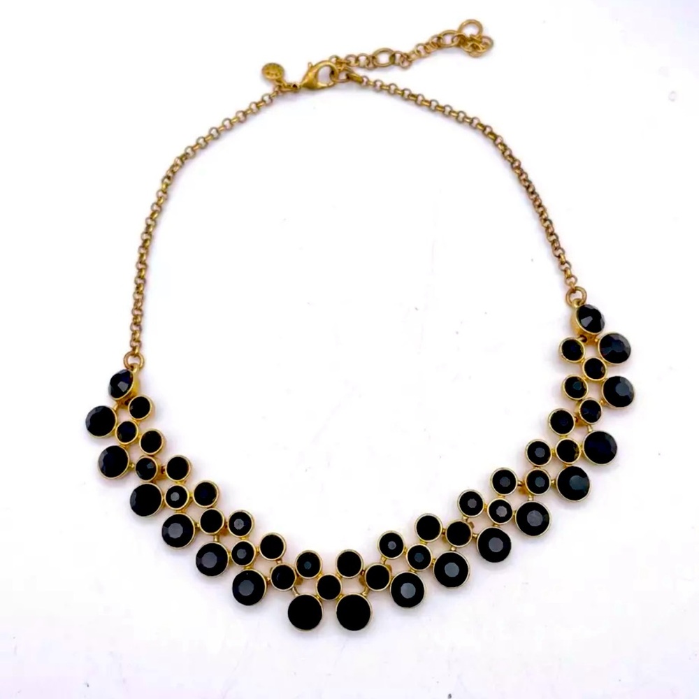 J. Crew black crystal statement necklace. J.Crew jewelry. J.Crew necklace